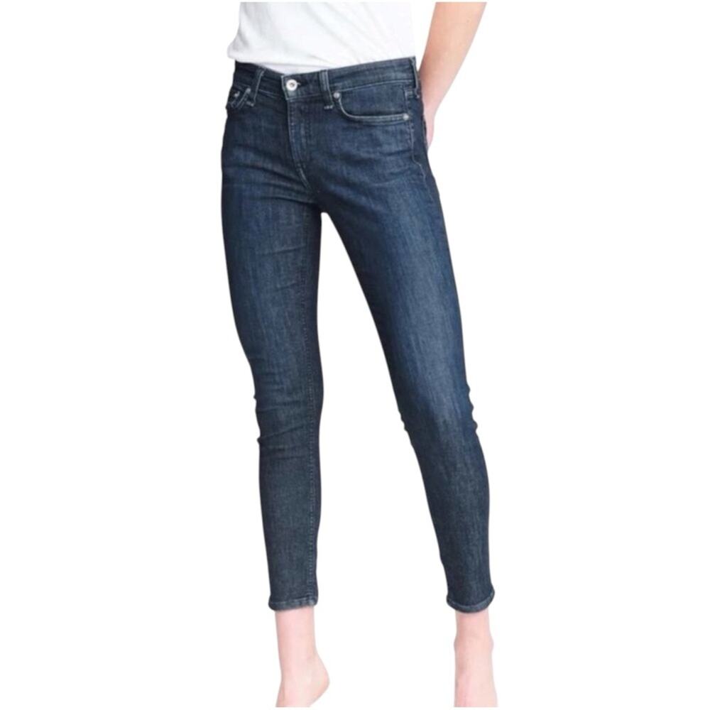 Rag & Bone Cate Mid-Rise Ankle Skinny Jeans Dark Wash 27 in April
